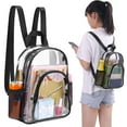 thumbnail image 2 of PVC Transparent Backpack Portable Lightweight Mini Cute Clear Bag Fashion Daypack for Work Outdoor Sports Event Concerts School, 2 of 5