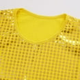 thumbnail image 6 of Toddler Tshirt Toddler Girls Boys Casual Sequin Glitter Party Carnival Gown Short Sleeves Vest Top Comfort Colors Tshirt(Color:Gold,Size:6-7 Years), 6 of 6