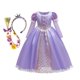 thumbnail image 1 of Disney vestido de princesa Rapunzel para niña, disfraz de Sofía para cumpleaños, Halloween, carnaval, fiesta, 1 of 4
