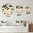 thumbnail image 4 of Designart 'Pine Forest In Snowy Winter Mountains' Traditional Wood Wall Clock, 4 of 5