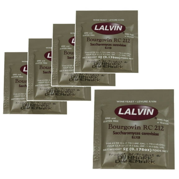 Lalvin Bourgovin RC 212 Wine Yeast (5 g) 5 Pack
