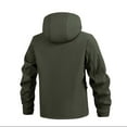thumbnail image 4 of qucoqpe Men's Windproof Rainproof Hooded Jacket with Zip Pockets Loose Fitting Casual Hiking Running Fishing Coat, 4 of 5