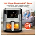 thumbnail image 5 of WNANEEZ Air Fryer 7.5 QT with Window & Light – Oil-Free Large Digital Air Fryer Oven for Family Meals, Easy to Use & Clean, Nonstick Basket + 100 Liners, 10-in-1 Countertop Air Fryer, 5 of 7