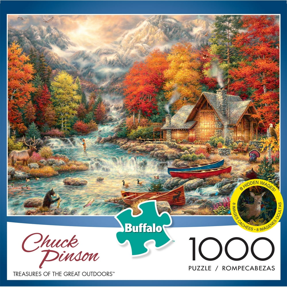 Buffalo Games Chuck Pinson Treasures Of The Great Outdoors 1000 Pieces Jigsaw Puzzle Walmart