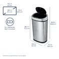 thumbnail image 6 of Nine Stars Automatic Kitchen Trash Can, 13.2 Gallon Stainless Steel Motion Sensor Garbage Bin with Soft Close Lid, Silver, 6 of 8