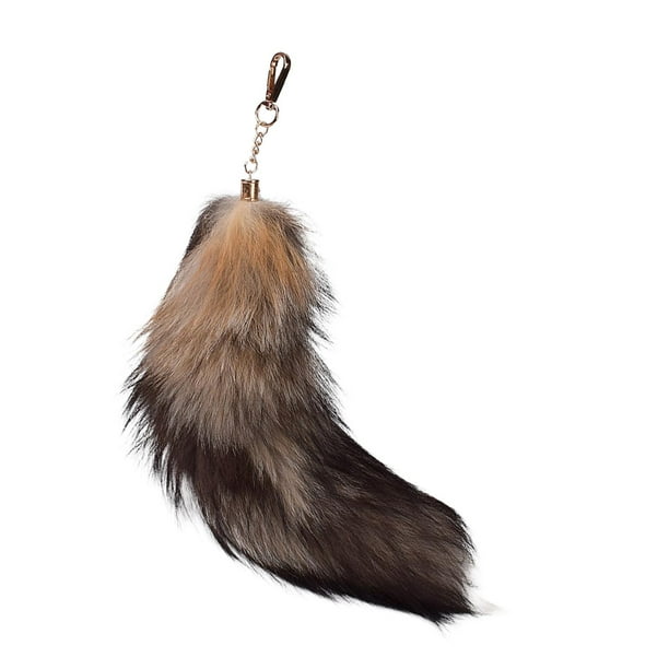 Llavero con cola de piel sintética, bolso de mano de 40cm, colgante de bolso de moda para juegos de rol, regalo para mujer Estilo C