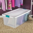 thumbnail image 3 of Sterilite Storage Tote,Clear/White,Polypropylene 14988004, 3 of 3