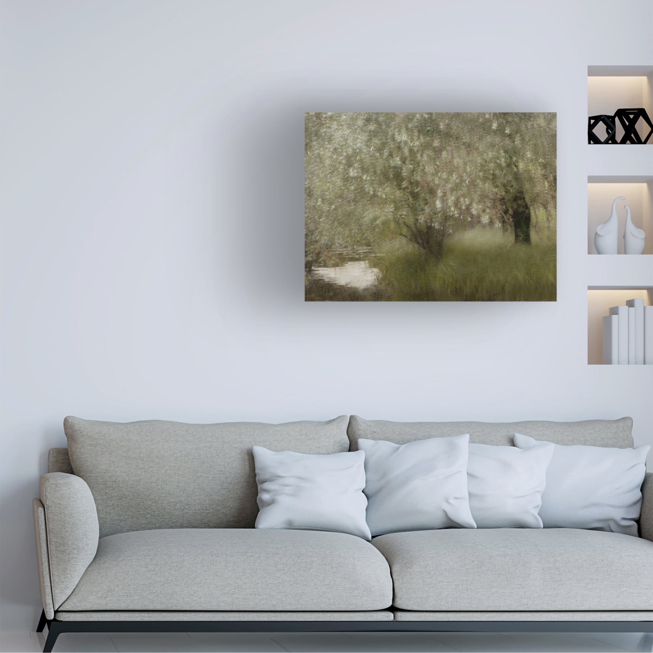 Canvas Wall Art - Delphine Devos 'At The Riverbank' Wall Art for Living Room, Bedroom, or Office Décor by Trademark Fine Art - 19 x 14 Inches