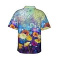 thumbnail image 3 of Bixox Men's Hawaiian Shirts Men's Spring Flower Seasonal Print Short-Sleeve Shirt-3X-Large, 3 of 8