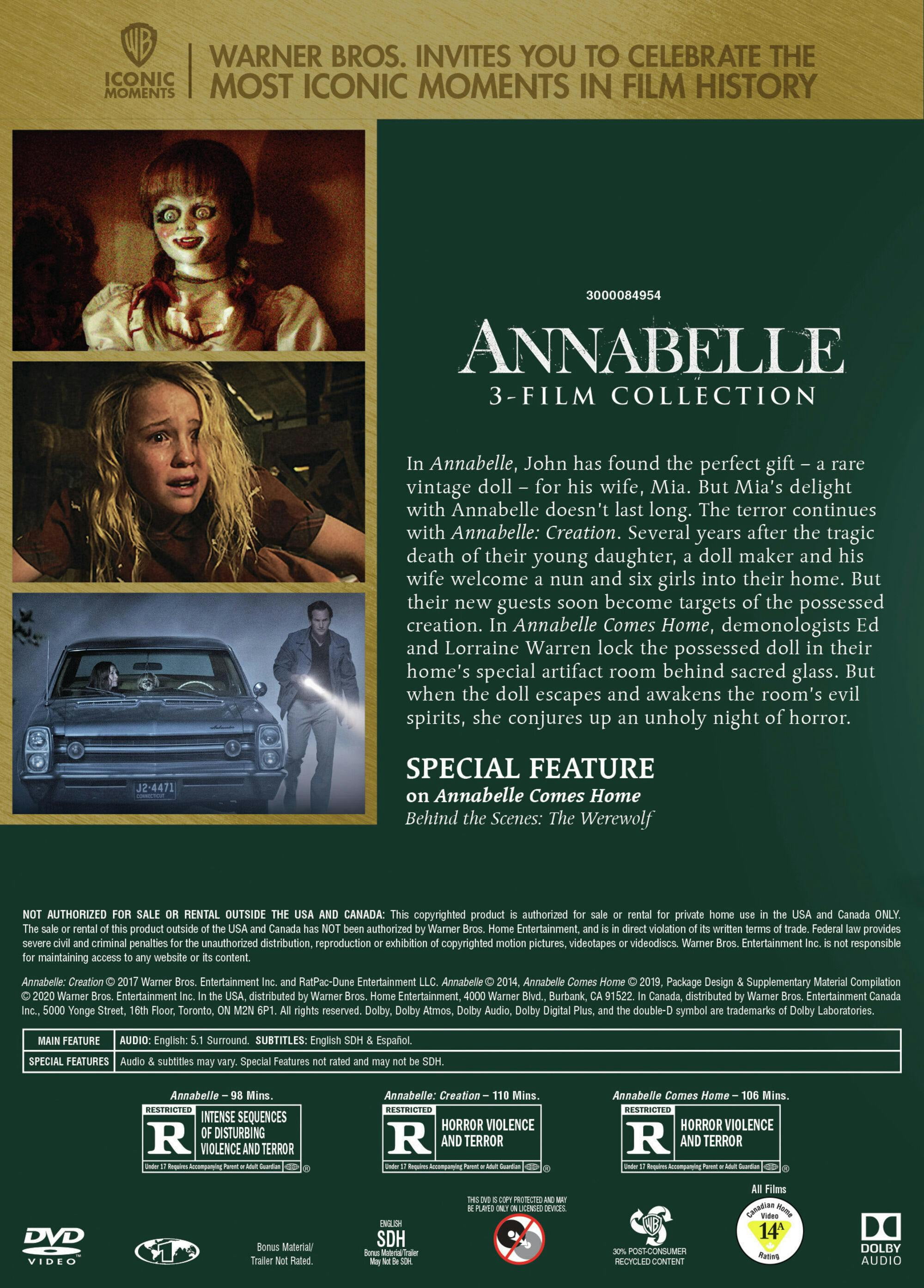 Annabelle: 3 Film Collection [DVD]