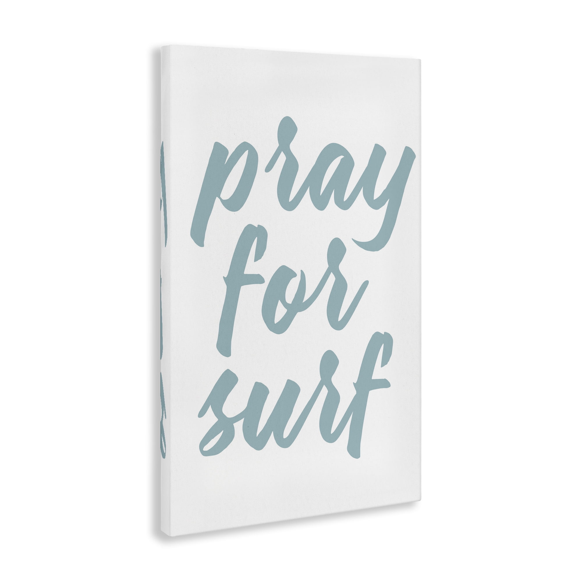 Stupell Industries Pray For Surf Typography Painting Gallery Wrapped Canvas Art Print Wall Art, 16 x 24