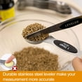 thumbnail image 3 of Magnetic Measuring Spoons Set, Dual Sided, Stainless Steel, Fits in Spice Jars (8Pcs-Black), 3 of 7