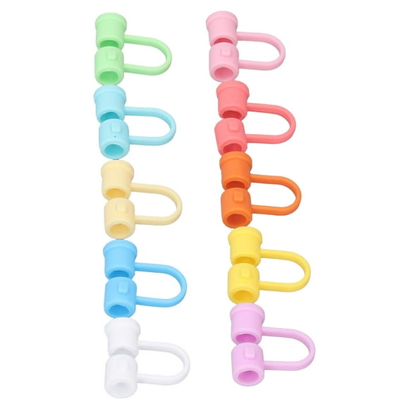 Reusable Drinking Straw Tip Covers For Straws Drinking Straw Covers Lovely Cartoon Reusable Drinking Straw Tips Lids Straw Toppers For Tumblers
