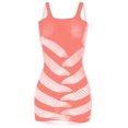 thumbnail image 3 of Levmjia Women Striped Mesh Mini Dress Strap Sheer Hollow Out Bodycon Lingerie Spring Summer Home Sleep Breathable Stretchy Lightweight Club Night Party, 3 of 4
