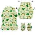 thumbnail image 2 of Xoenoiee Green Shamrock Rainbow Print Game Chair Covers with Armrest Cover Washable Computer Chair Slipcovers St. Patrick's Day Decor Removable Computer Chair Covers for Home Kitchen Restaurant, 2 of 7