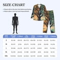 thumbnail image 4 of Fuzoiu Seasonal Tree Reflection Print Men's Long-Sleeved Pajama,Lounge Button Down Nightwear,Mens Notch Collar Pajama Set -Small, 4 of 7
