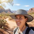 thumbnail image 4 of Wiywef Mesh Wide Brim Cowboy Hat Breathable Jazz Hat for Summer Golf Fishing Camping Hiking, 4 of 7