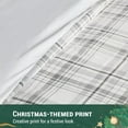 thumbnail image 4 of Gogreen 100% Cotton Christmas Duvet Cover Set - 2 Piece Soft Breathable Bedding Set, All Season Comforter Cover with Zipper Closure & Corner Buttons (Christmas Plaid, Twin Size), 4 of 8
