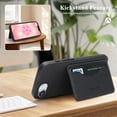 thumbnail image 3 of For Apple IPhone 17e / 16e Wallet Case Ultra-Slim Profile Vintage Leather Texture, Wallet For Women Men Card Holder Magnetic Clasp Kickstand Folio Case,Black,For iPhone 17e / 16e, 3 of 7