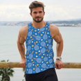 thumbnail image 6 of Lsque Tennis Pattern Mens Tank Tops Muscle Athletic Quick Dry Sleeveless Workout Fitness T Shirts Beach Tank Top, Loose-fit Sleeveless Shirt for Men-XX-Large, 6 of 7