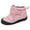 Pink, variant on FYEGRE Stylish Girls Velvet Boots Flat Sole Design Warm Winter Footwear Comfortable Durable Outdoor Casual Shoes For Children Blue 4-4.5 Years