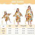 thumbnail image 4 of FORMRS Wearable Blanket Hoodie with Sleeves for Kids Cozy Flannel Sweatshirt, Cartoon Plants, 4 of 7