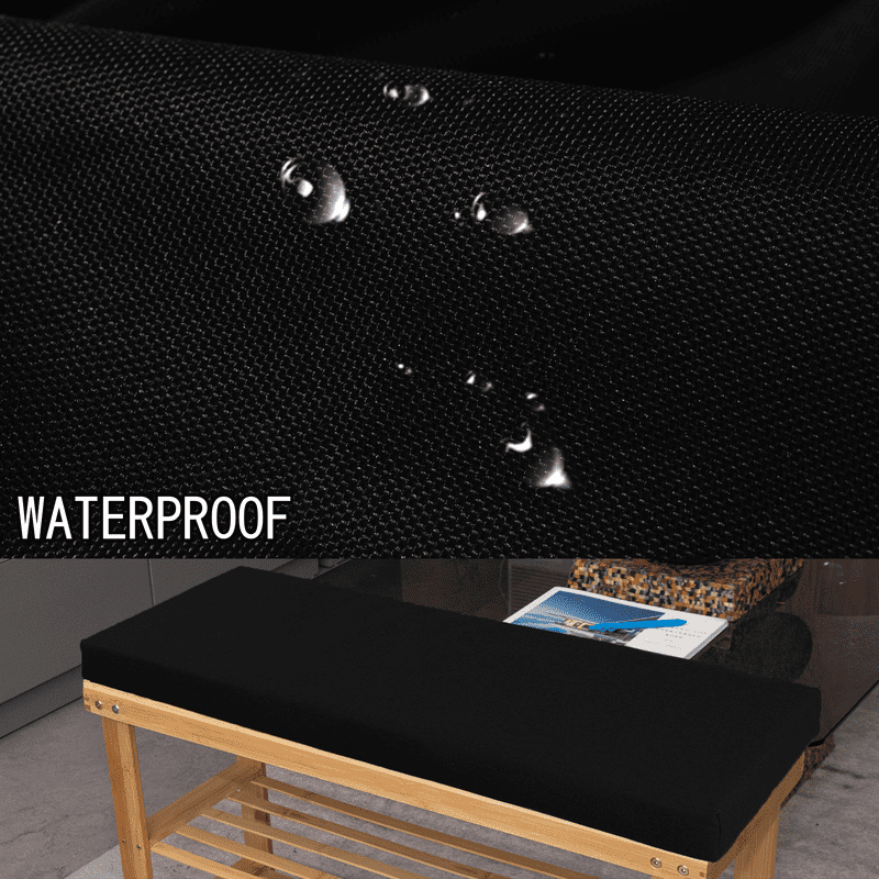 Bench Cushion Pads for Indoor/Outdoor Furniture/Window Seat Chair Sofa Couch Swing Garden 70D High-Resilience Upholstery Thickened Foam 3 Inch Thickness 2 Ties with Beige Non-slip Bottom