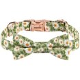 thumbnail image 2 of Bowtie Dog Collar Female, Bow Tie Floral Girl Dogs Collars, Adjustable Soft for Small Medium Large Cats, Cute Daisy Patterns Comfortable Cotton Collars with Metal Buckle, Durable Pet Puppy Gift Pink, 2 of 6