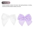 thumbnail image 4 of Uxcell 100Pcs Mini Ribbon Bows 1" Mini Fabric Satin Ribbon Flower Bows White & Purple, 4 of 4