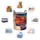 thumbnail image 4 of Fotbe Cultural Silhouette Journey Cesto de Ropa con Asas, Cesto Impermeable de Gran Capacidad, Bolsa de Lavado para Dormitorio, Cesto de Ropa con Ruedas y Asas-Medium, 4 of 6