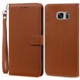 thumbnail image 1 of S7Edge Case For Samsung Galaxy S7 Case Leather Wallet On For Samsung S7 Edge Case Soft Flip Cover For Samsung S7 S 7 Edge Fundas Brown -Strap For Samsung S7, 1 of 6