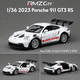 thumbnail image 5 of MAKEDA 1/36 escala Diecasts Cars Porsche 911 GT3 RS deportes-coches modelos de aleación vehículos Juguetes,1978 Green, 5 of 7