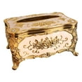 thumbnail image 1 of Abbracc Acrylic Tissue Box Cover Rustic Victorian Style Tissue Holder for Bars Bedrooms Restaurants gold white, 1 of 8