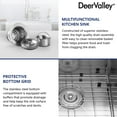 thumbnail image 6 of 33 in. Rectangular Double Bowl Undermount Kitchen Sink in Silver Grey Stainless Steel with Grid and Strainer, 6 of 10