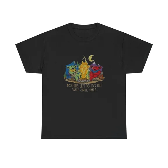Grateful Dead Fire Bears Retro Music Humor Graphic Cotton Unisex T-Shirt up to size 5XL