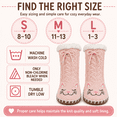 thumbnail image 7 of Muk Luks Kids Sweater Knit Slipper Socks, Soft Stitched Sole with Faux Fur Lining, PINK, S/M, 7 of 7
