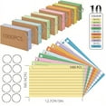 thumbnail image 1 of Flash Cards, 150 Sheets, Index Cards with Metal Binder Ring, Colorful Flash Card, Cue Cards for Office Meeting, School Learning, Taking to do List, Memo, 1 of 8