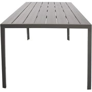 Karmas Product Patio Dining Table Outdoor Metal Table Aluminum Rectangle Tables Heavy Duty Patio Furniture, Gray