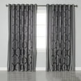 thumbnail image 1 of Best Home Fashion, Inc. Wide Width Damask Jacquard Grommet Curtain Panels (Set of 2), 1 of 7