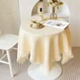 thumbnail image 5 of Hongchun White Round Tablecloth 90cm - Polyester Wedding Tablecloth Wrinkle Resistant Anti Stain Table Decoration, 5 of 5