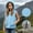 Blue, variant on Girl's Sleeveless Hooded Vest, Waterproof Wind‑Resistant Zip‑Up Gilet Casual Adjustable Drawstring Hem Waistcoat Blue