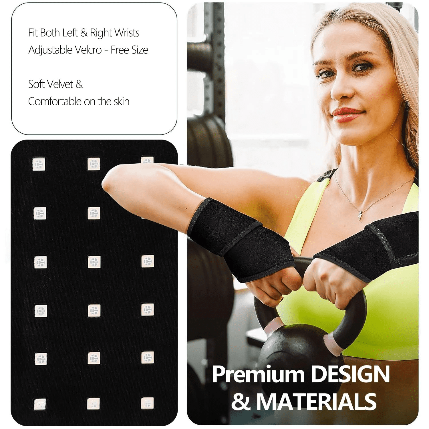 Red & Infrared Light Wrist Band, Flexible Support Wrap for Hands and Wrists