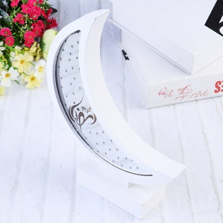 

Wooden White Moon Night Light Desktop Muslim Eid Light Decorative Lamp Gifts for Home Party Festival