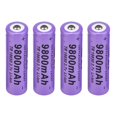 thumbnail image 4 of Batería recargable GIF 18650 de 9800 mAh, 4 unidades, color morado, 4 of 5