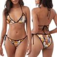 thumbnail image 3 of Saiise Cute Cat Paw Pattern Women's Adjustable Bikini Set High-Cut Two-Piece Swimsuit for Beach Pool Party Tropical Vacation, 3 of 6