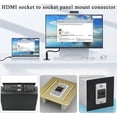 thumbnail image 5 of 4K HDMI 2.0 Rectangular Panel Adapter Female to Female Mounting Connector, HD Display Dock for Device Panel, Desktop, Wall, PC Monitor Projector HDTV, 5 of 5
