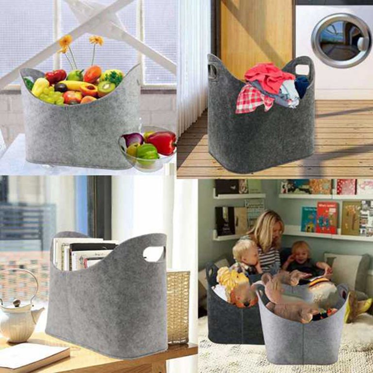 Firewood Basket Storage Felt Bag, Laundry Basket, Storage Basket