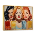 thumbnail image 2 of Designart "Pop Art 1950S Cocktail EFlow I" People Floater Framed Canvas Art Print, 2 of 7