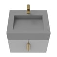 thumbnail image 3 of Castello USA Nile 24" Gray Wood Floating Vanity with Gray Top and Gold Trim, 3 of 10