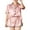 Pink, variant on SUNSIOM Women Pajama Set, Circle Print Short Sleeve Button Closure Shirt with Shorts Sleepwear Loungewear